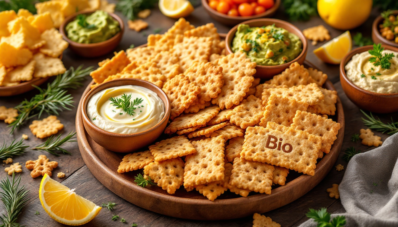 découvrez nos crackers bio croustillants, parfaits pour accompagner vos apéritifs. idéaux pour rehausser vos moments de convivialité, ces en-cas savoureux allient goût authentique et ingrédients naturels. transformez vos apéros en une expérience saine et délicieuse!