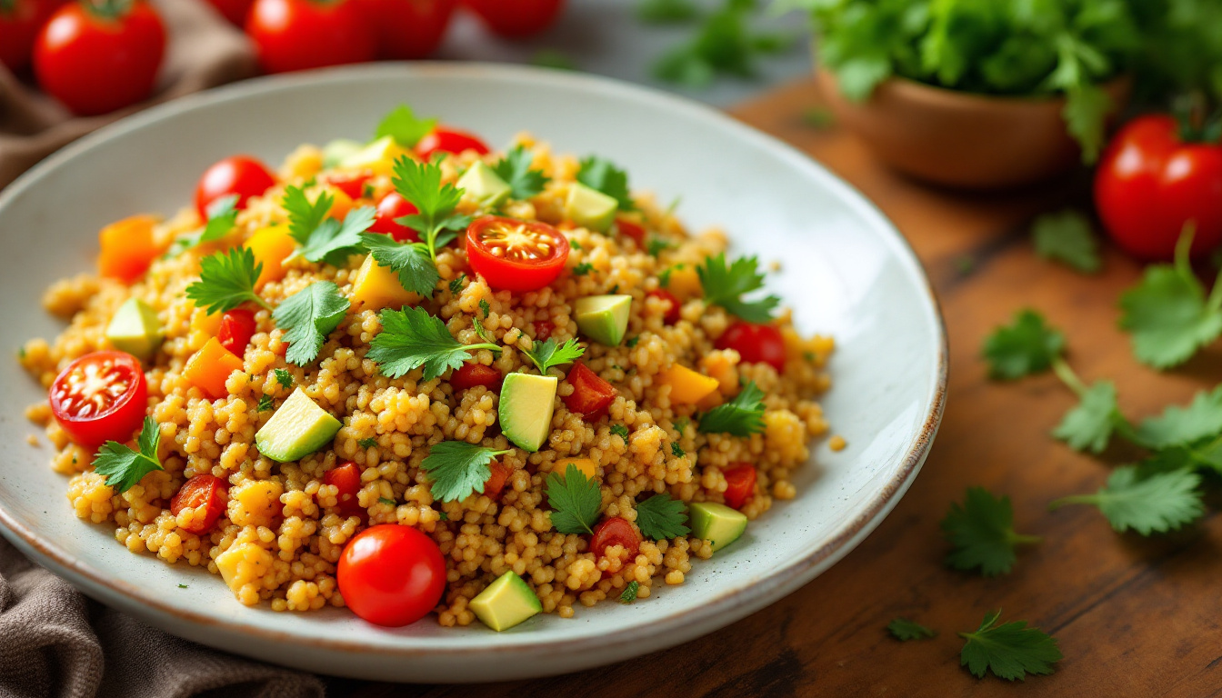 découvrez notre recette de quinoa bio, un plat sain et gourmand parfait pour un repas équilibré. apprenez à préparer ce super-aliment avec des ingrédients frais et savoureux qui raviront vos papilles tout en prenant soin de votre santé.